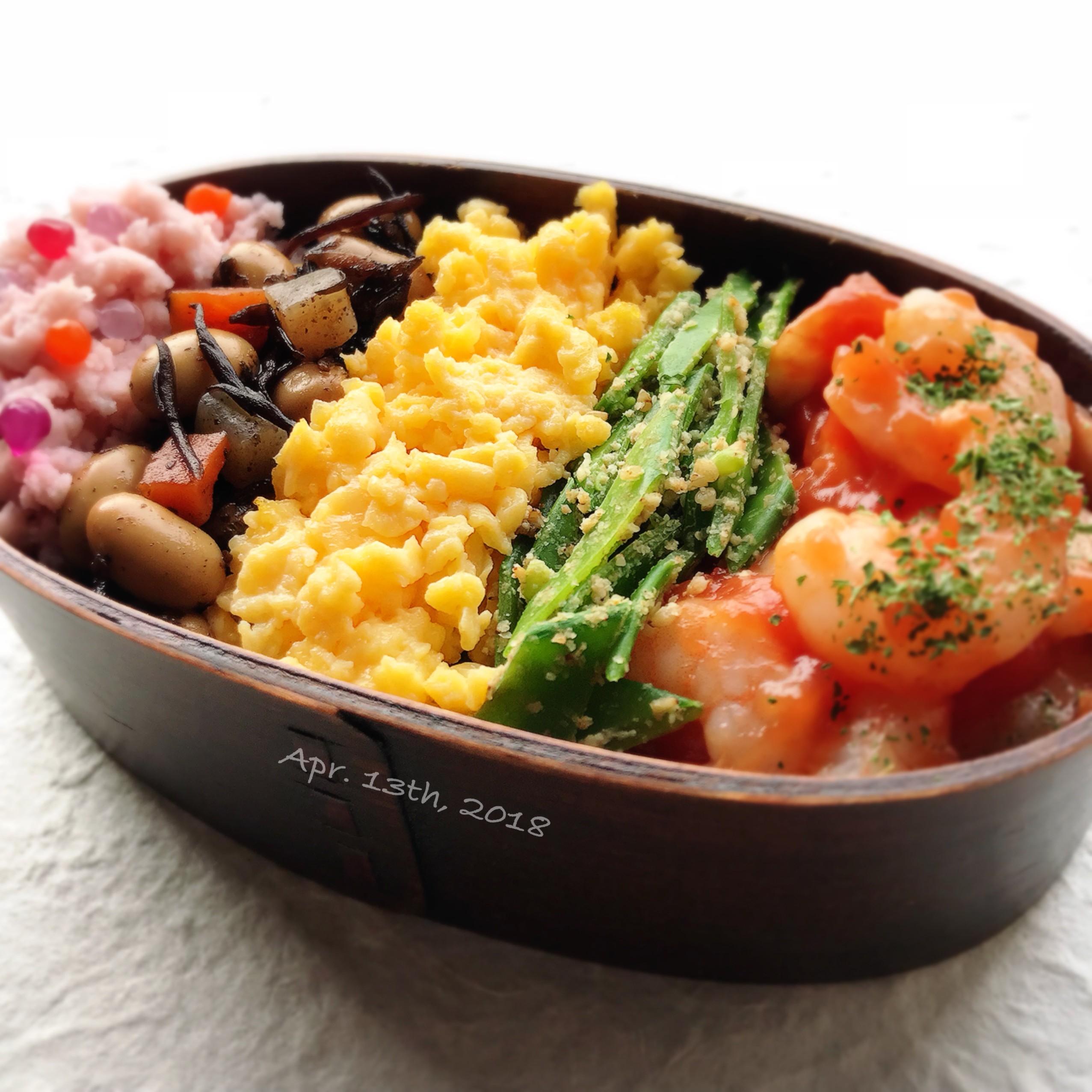 レンチンエビチリのっけ弁
