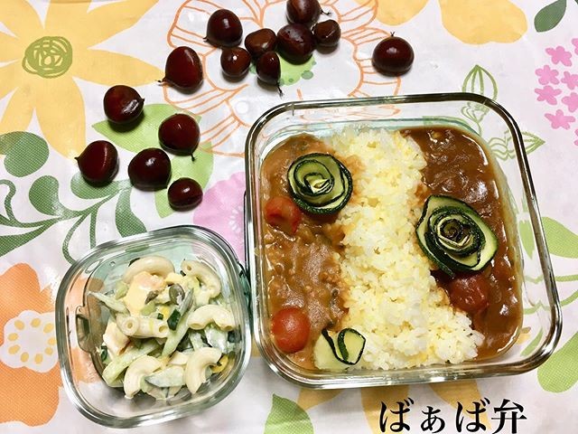 2色のカレー弁当