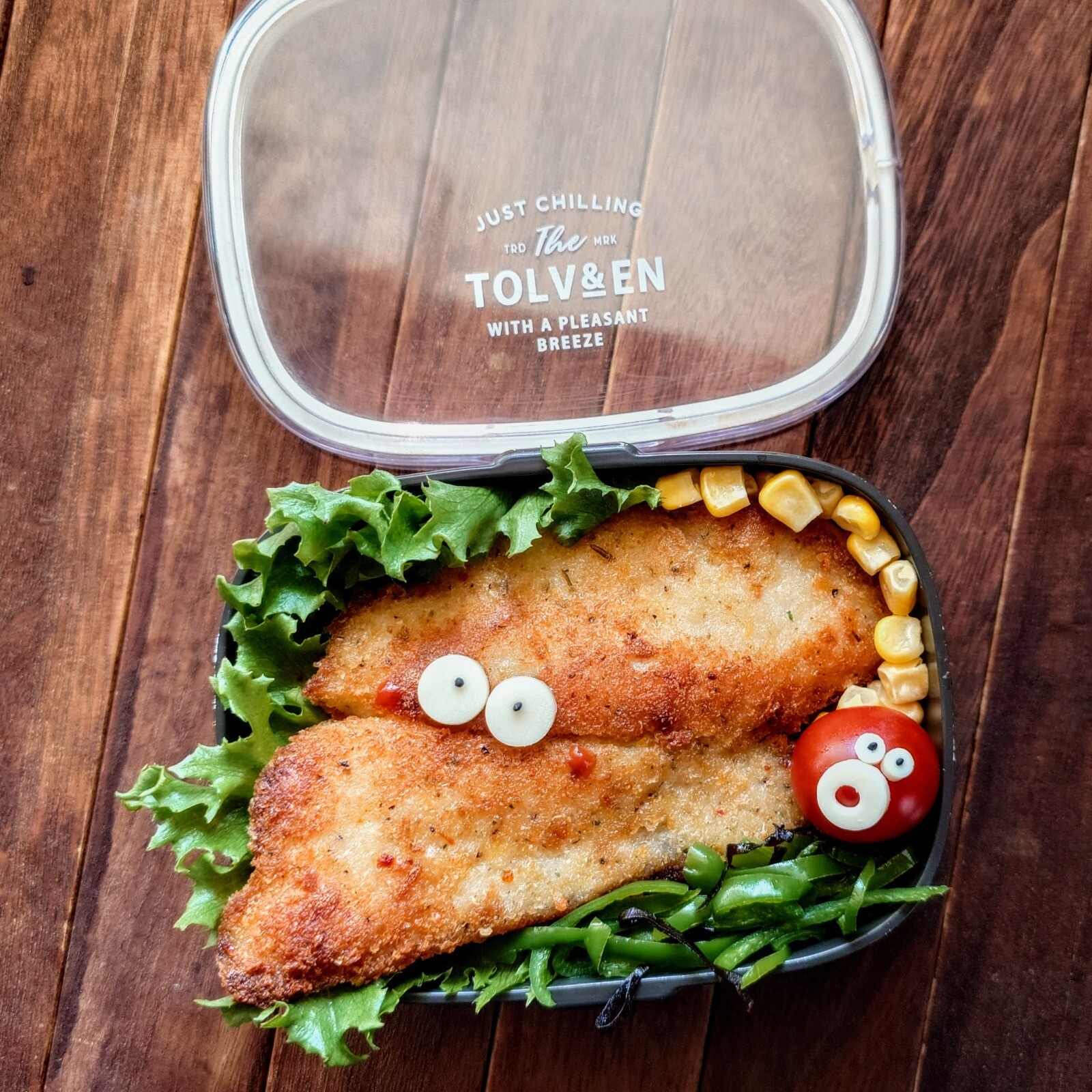 漢の…次女用🍱白身魚のパン粉焼き弁当