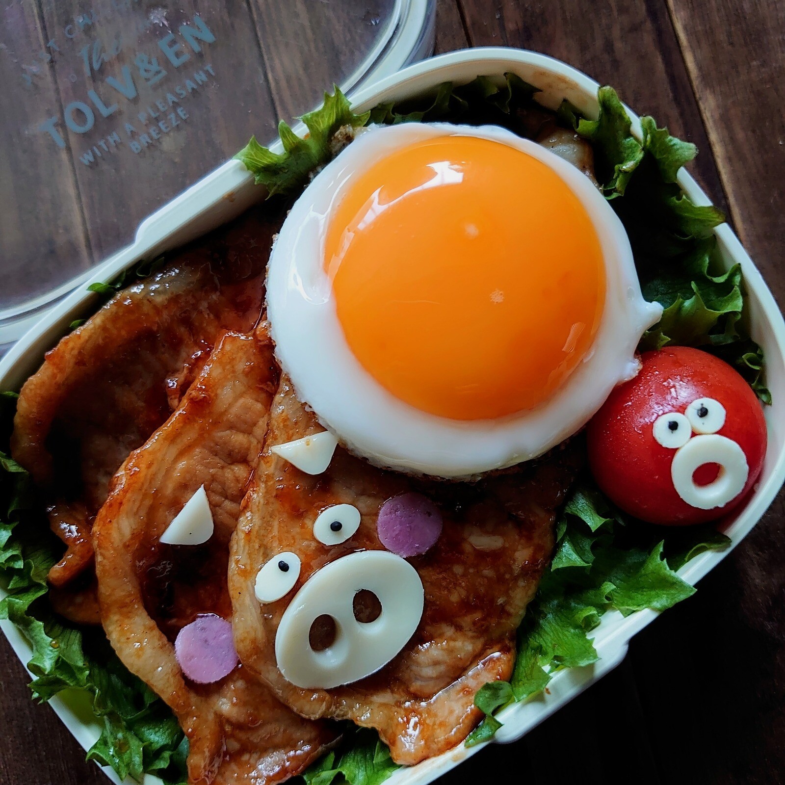 漢の…長女用🍱白飯がモリモリ食える豚の生姜焼き弁当