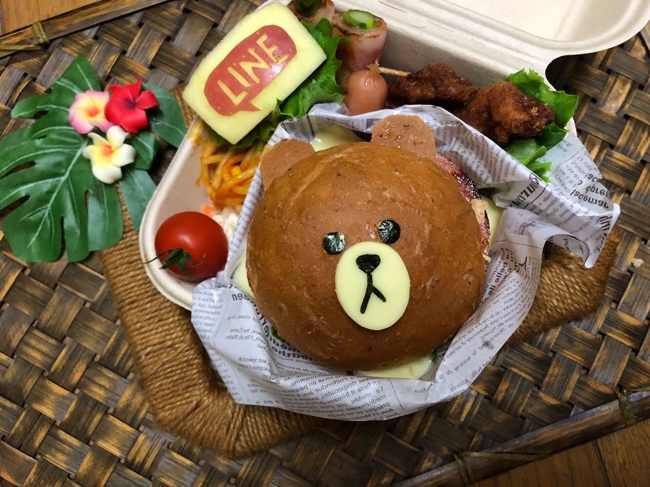 LINEブラウン ハンバーガー