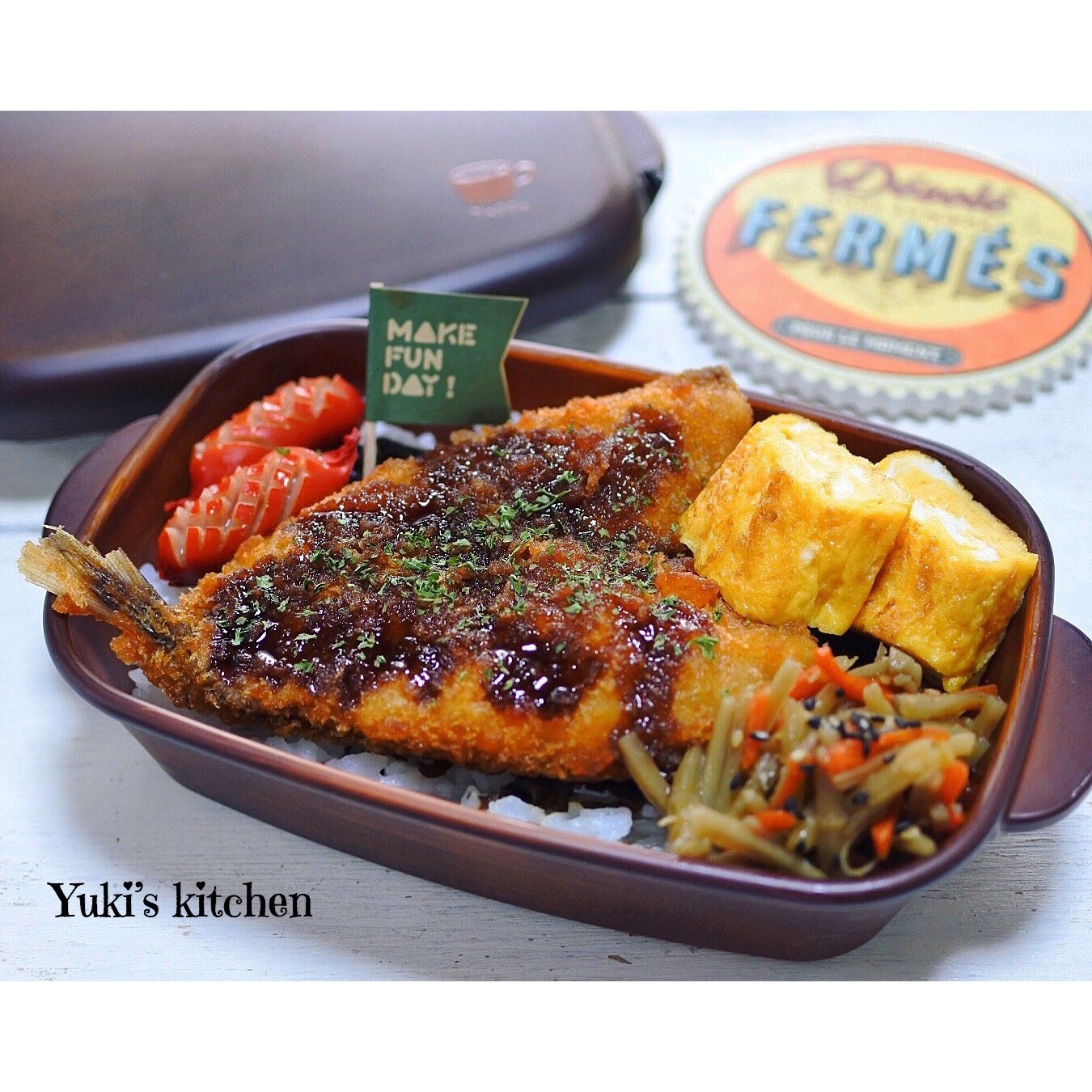 茶色いのり弁♡
