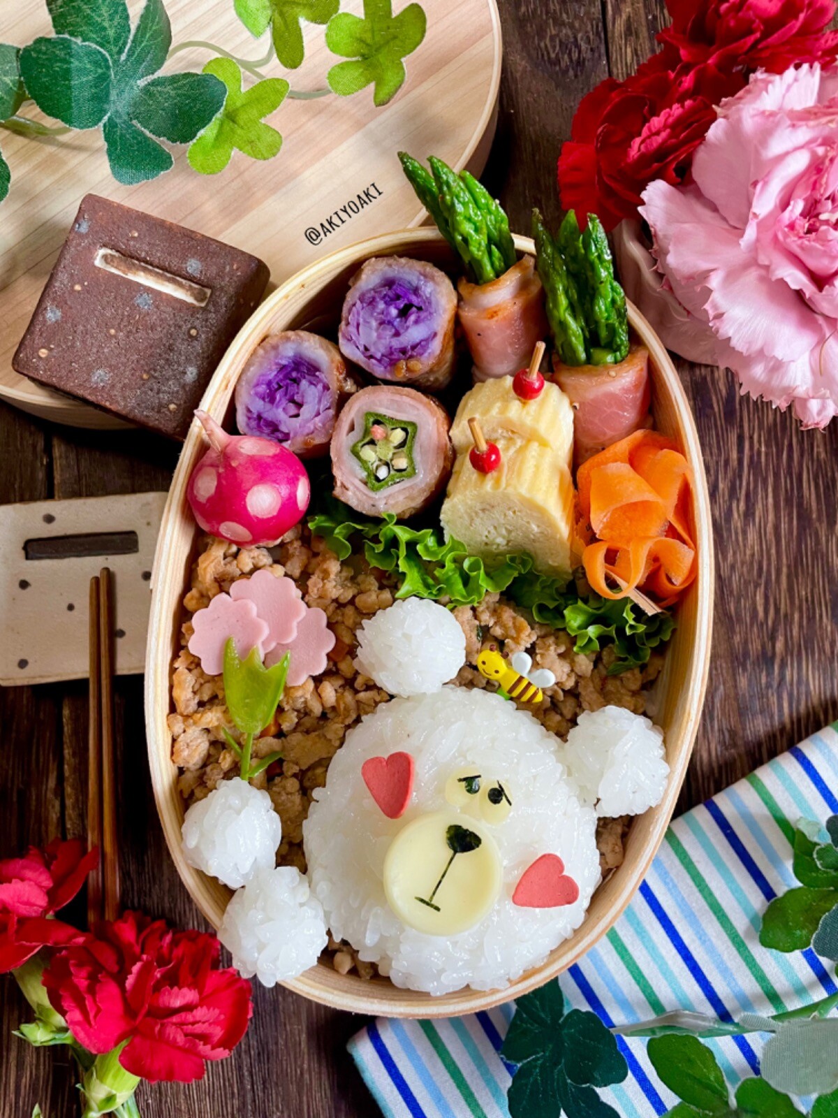 くまさん母の日弁当