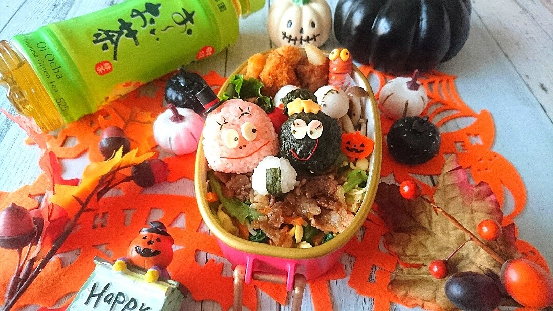 バーバパパでハロウィン弁当